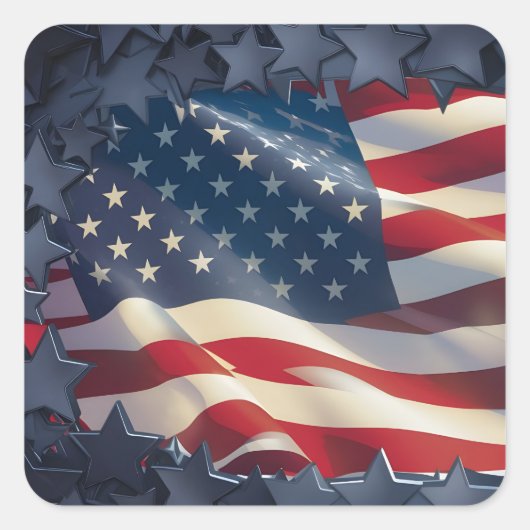 STICKER CARRÉ USA (Devant)