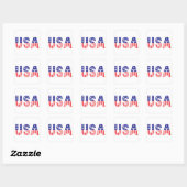 STICKER CARRÉ USA (Feuille)