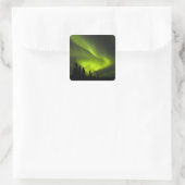 Sticker Carré USA, Alaska, Chena Hot Springs. Aurora Borealis 2 (Sac)