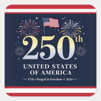 Sticker Carré USA Celebrates 250 Years