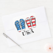 Sticker Carré USA Flip Flops (Enveloppe)