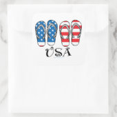 Sticker Carré USA Flip Flops (Sac)