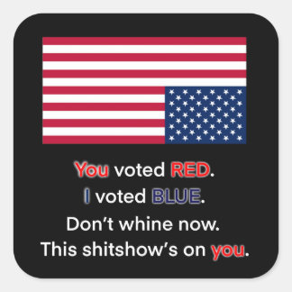 Sticker Carré USA in Distress