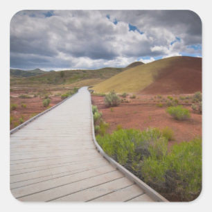 Sticker Carré USA, Oregon, Mitchell, Pathway between Painted