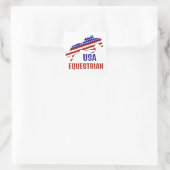 Sticker Carré USA Patriotic Equestrian (Sac)