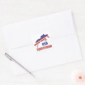 Sticker Carré USA Patriotic Equestrian (Enveloppe)