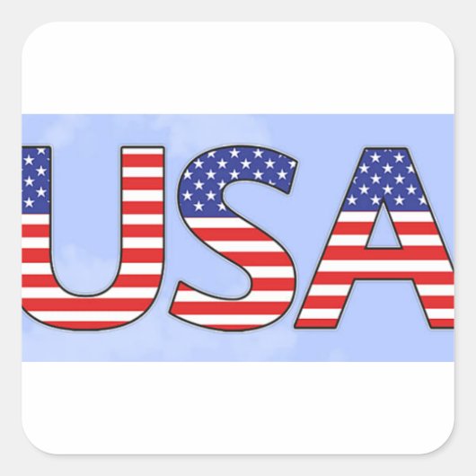 STICKER CARRÉ USA PORTE - CLÉS ET LANYARDS (Devant)