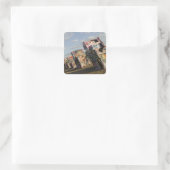 Sticker Carré USA, TEXAS, Panhandle Area, Amarillo : Cadillac (Sac)