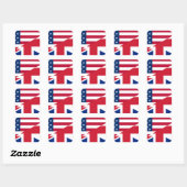 Sticker Carré usa uk (Feuille)