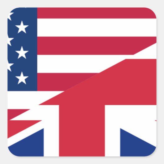 Sticker Carré usa uk (Devant)