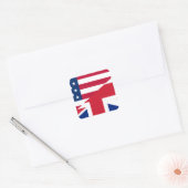 Sticker Carré usa uk (Enveloppe)