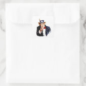 Sticker Carré USA Uncle Sam veut que vous l'appel du devoir patr (Sac)