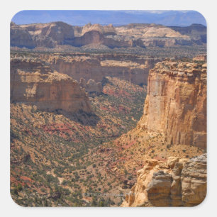 Sticker Carré USA, Utah, Red Rock Cliffs