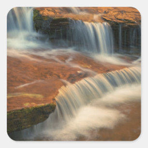 Sticker Carré USA, Utah, Zion National Park. Pittoresque à parti