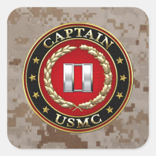 Sticker Carré USMC Capt [3D]