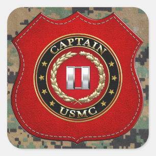 Sticker Carré USMC Capt [3D]