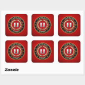 Sticker Carré USMC Capt [3D] (Feuille)