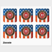 Sticker Carré USMC Capt [3D] (Feuille)