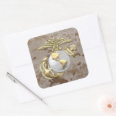 Sticker Carré USMC Eagle, Globe & Ancre (EGA) [3D] (Enveloppe)