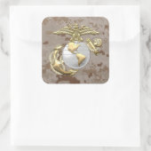Sticker Carré USMC Eagle, Globe & Ancre (EGA) [3D] (Sac)