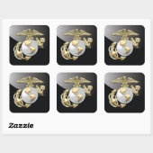 Sticker Carré USMC Eagle, Globe & Ancre (EGA) [3D] (Feuille)