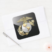 Sticker Carré USMC Eagle, Globe & Ancre (EGA) [3D] (Enveloppe)
