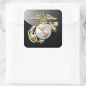 Sticker Carré USMC Eagle, Globe & Ancre (EGA) [3D] (Sac)