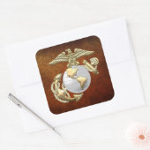 Sticker Carré USMC Eagle, Globe & Ancre (EGA) [3D] (Enveloppe)