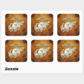 Sticker Carré USMC Eagle, Globe & Ancre (EGA) [3D] (Feuille)