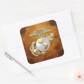 Sticker Carré USMC Eagle, Globe & Ancre (EGA) [3D] (Enveloppe)