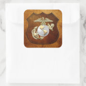 Sticker Carré USMC Eagle, Globe & Ancre (EGA) [3D] (Sac)
