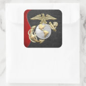Sticker Carré USMC Eagle, Globe & Ancre (EGA) [3D] (Sac)
