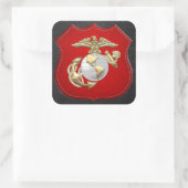 Sticker Carré USMC Eagle, Globe & Ancre (EGA) [3D] (Sac)