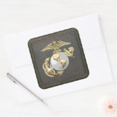 Sticker Carré USMC Eagle, Globe & Ancre (EGA) [3D] (Enveloppe)