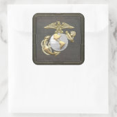 Sticker Carré USMC Eagle, Globe & Ancre (EGA) [3D] (Sac)