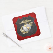Sticker Carré USMC Eagle, Globe & Ancre (EGA) [3D] (Enveloppe)