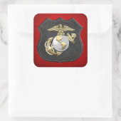 Sticker Carré USMC Eagle, Globe & Ancre (EGA) [3D] (Sac)
