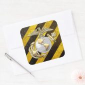 Sticker Carré USMC Eagle, Globe & Ancre (EGA) [3D] (Enveloppe)