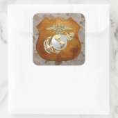 Sticker Carré USMC Eagle, Globe & Ancre (EGA) [3D] (Sac)