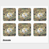 Sticker Carré Usmc Eagle, globe et Ancre (EGA) [3D] (Feuille)