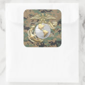 Sticker Carré Usmc Eagle, globe et Ancre (EGA) [3D] (Sac)