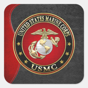 Sticker Carré USMC EGA [édition spéciale] [3D]