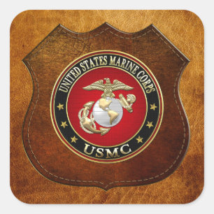 Sticker Carré USMC EGA [édition spéciale] [3D]