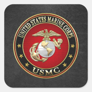 Sticker Carré USMC EGA [édition spéciale] [3D]