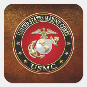 Sticker Carré USMC EGA [édition spéciale] [3D]