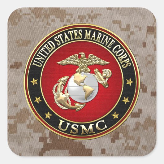 Sticker Carré USMC EGA [édition spéciale] [3D] (Devant)