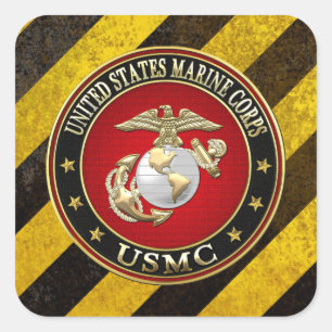 Sticker Carré USMC EGA [édition spéciale] [3D]