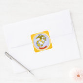 Sticker Carré USMC Fière Tante (Enveloppe)