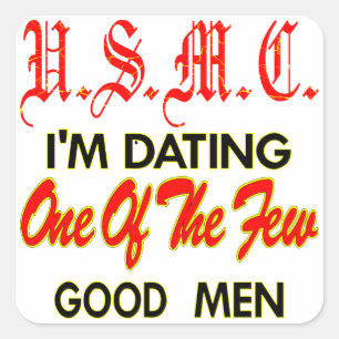 Sticker Carré USMC I’m Dating L’un des rares bons hommes