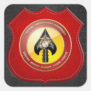Sticker Carré USMC Opérations spéciales (MARSOC) [3D]